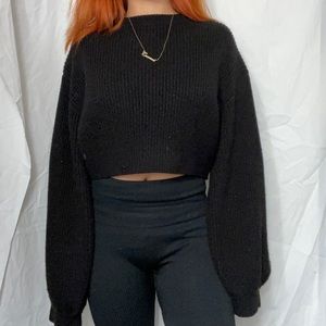 H&M divided black knit sweater